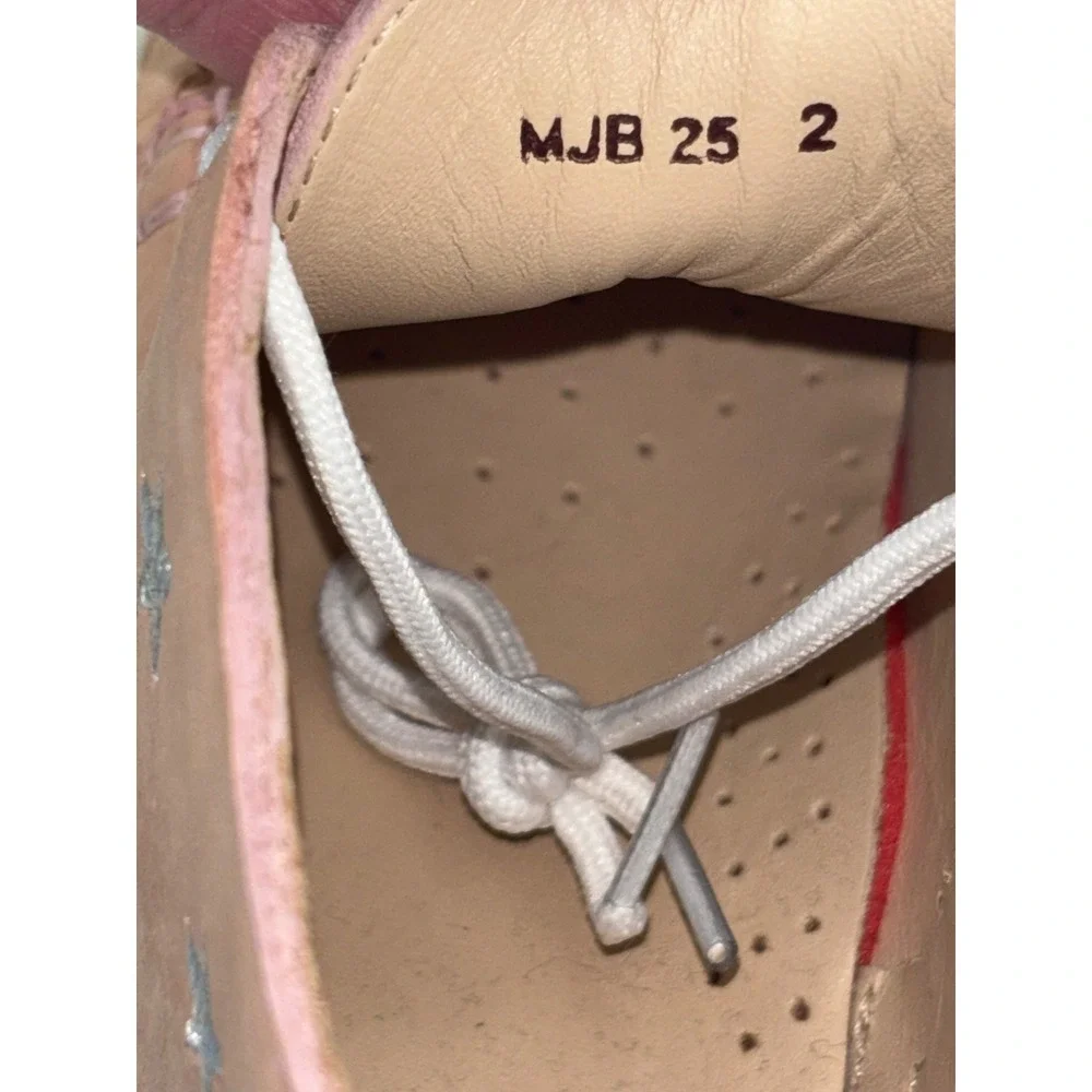 MARC JOSEPH NEW YORK Leather Chukka Boot‎ Ankle Pink Girl Kids Star Unisex 2 NEW